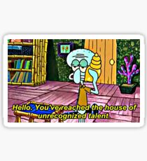 Squidward Tentacles, Unrecognized Talent Sticker