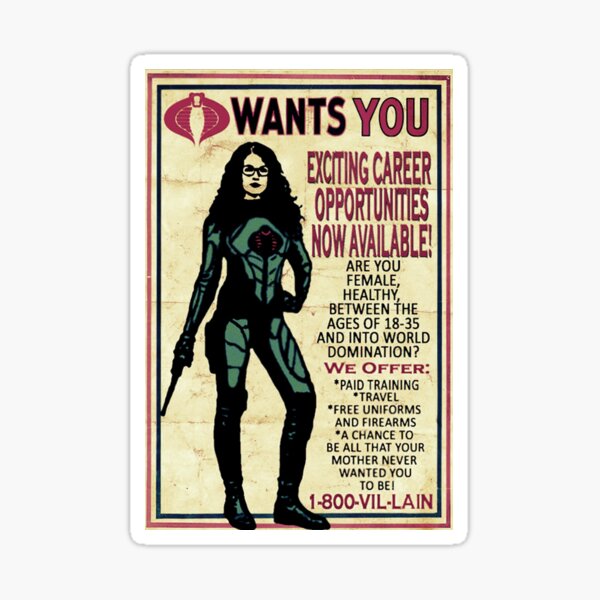 Item preview, Cobra Recruiting poster Featuring the Baroness (G.I. Joe) designed and sold by riogirl9909.