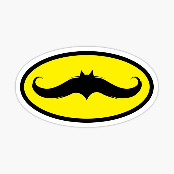 Bat Stache Sticker For Sale By Solekitchen Redbubble