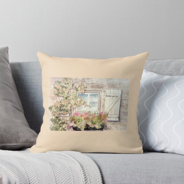 Item preview, Garden Window with Climbing Roses designed and sold by ArtByDrax.