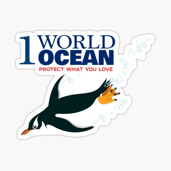 Item preview, 1 World Ocean - Gentoo Penguin designed and sold by Peppermint Narwhal.