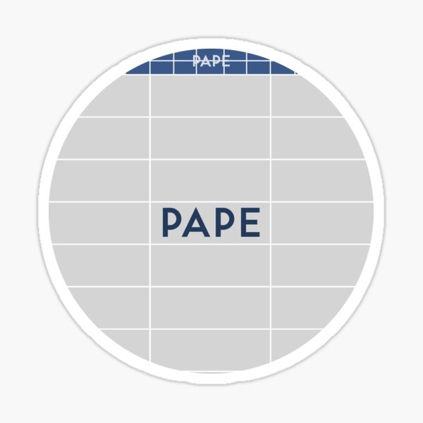 PAPE Subway Station Sticker