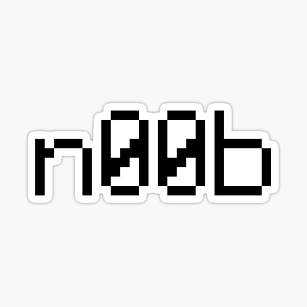 n00b (schwarz) Sticker