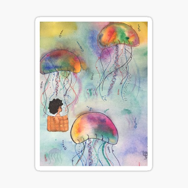 Jellyfish Flight Sticker
