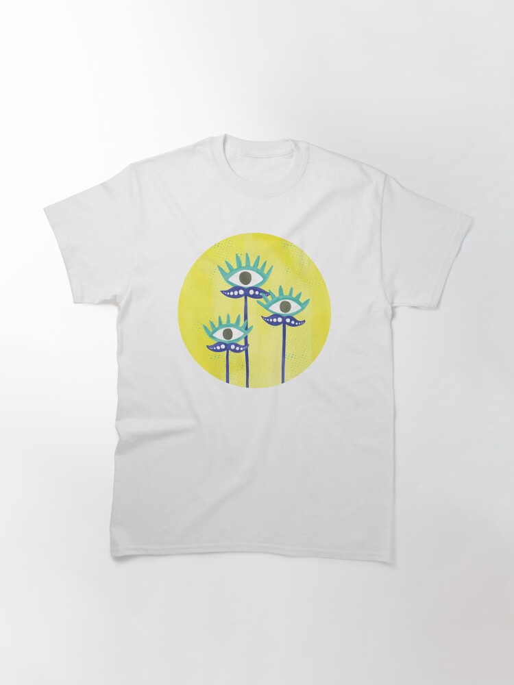 Thumbnail 3 of 7, Classic T-Shirt, Evil Eye Nazar protective Garden Yellow designed and sold by tinytenacious.