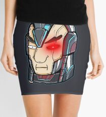 Phoenixperson, formerly Birdperson from Rick and Morty™ head-shot with glowing red eye Mini Skirt