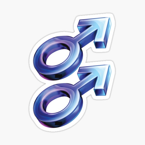 Male To Male Sex Symbol Sticker For Sale By Gotcha29 Redbubble 