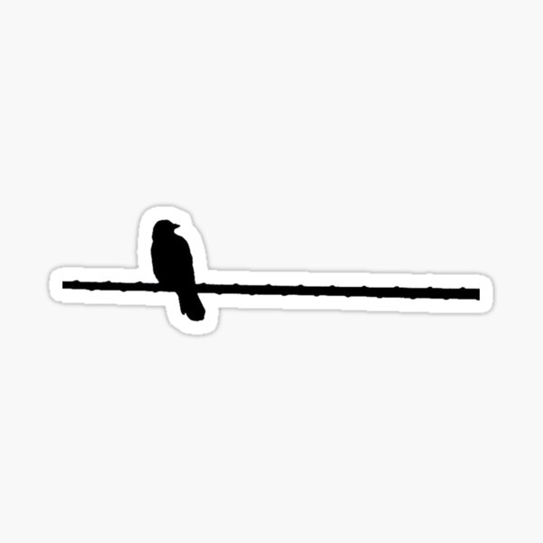 Bird on a Wire Sticker