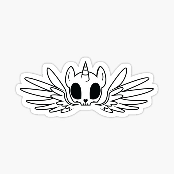 Alicorn Skull Sticker