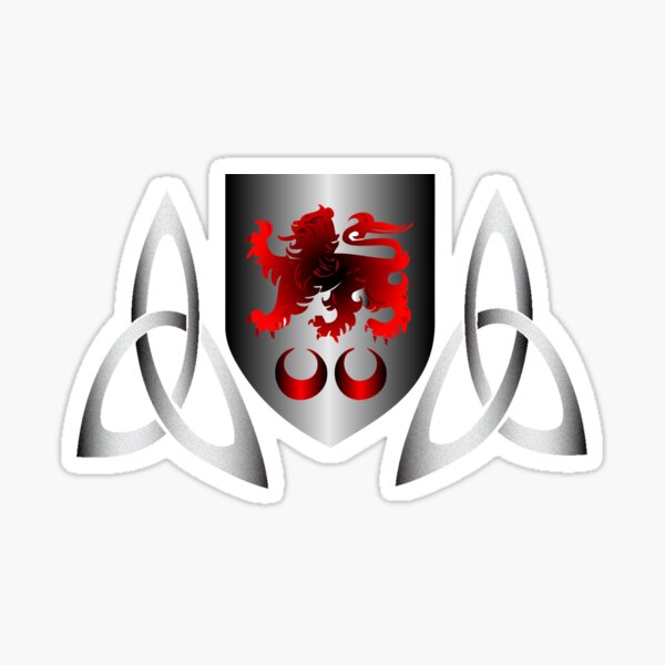Caomhánach (Kavanagh) Clan Crest Trinity Knots Sticker