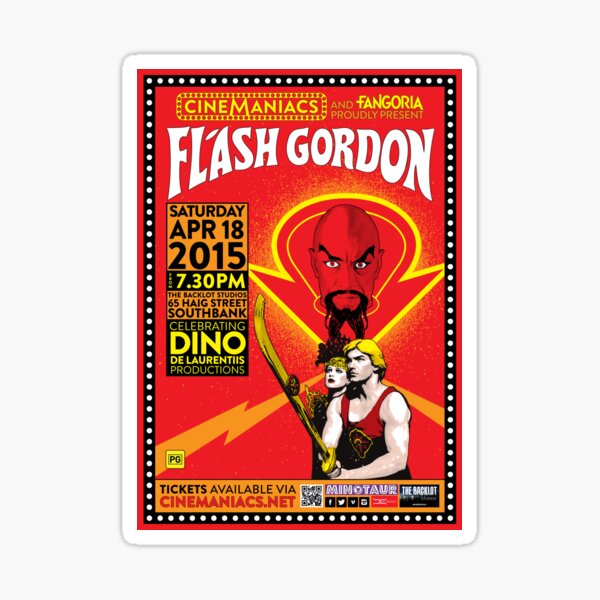 Cinemaniacs - Flash Gordon Sticker