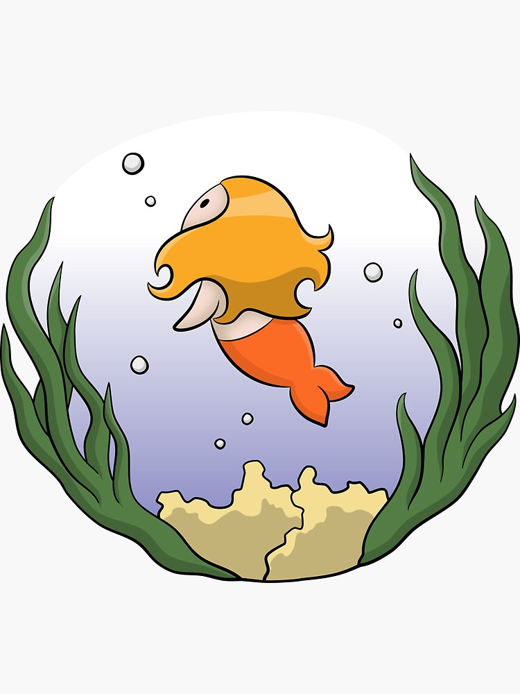 Girl In The Ocean (sticker) by Cheeseness