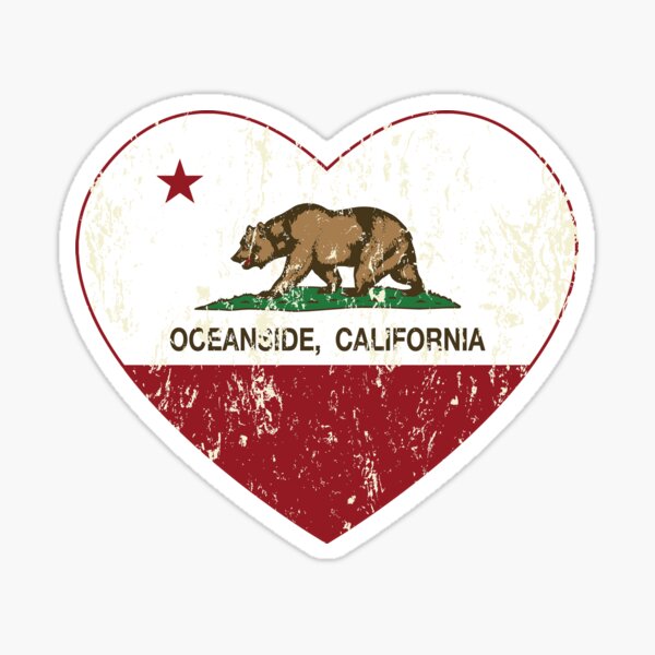 Item preview, Oceanside California Love Heart Distressed designed and sold by NorCal.