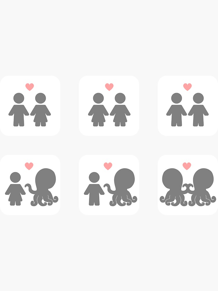Tentacle Love (stickers) by Cheeseness