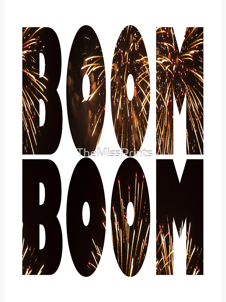 "Boom Boom" Sticker by TheMissPrints Redbubble