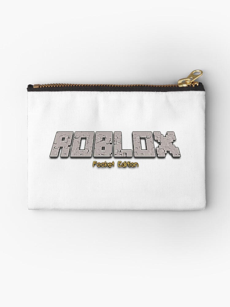 Roblox Pocket Edition Minecraft Logo Zipper Pouch By Thkh Designs Redbubble - images of roblox logo pocket