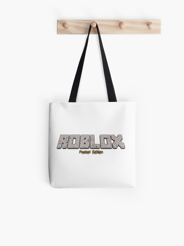 Roblox Pocket Edition Minecraft Logo Tote Bag By Thkh Designs Redbubble - images of roblox logo pocket