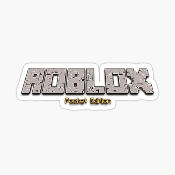 Roblox Pocket Edition Minecraft Logo Sticker By Thkh Designs Redbubble - teletubbies roblox decal