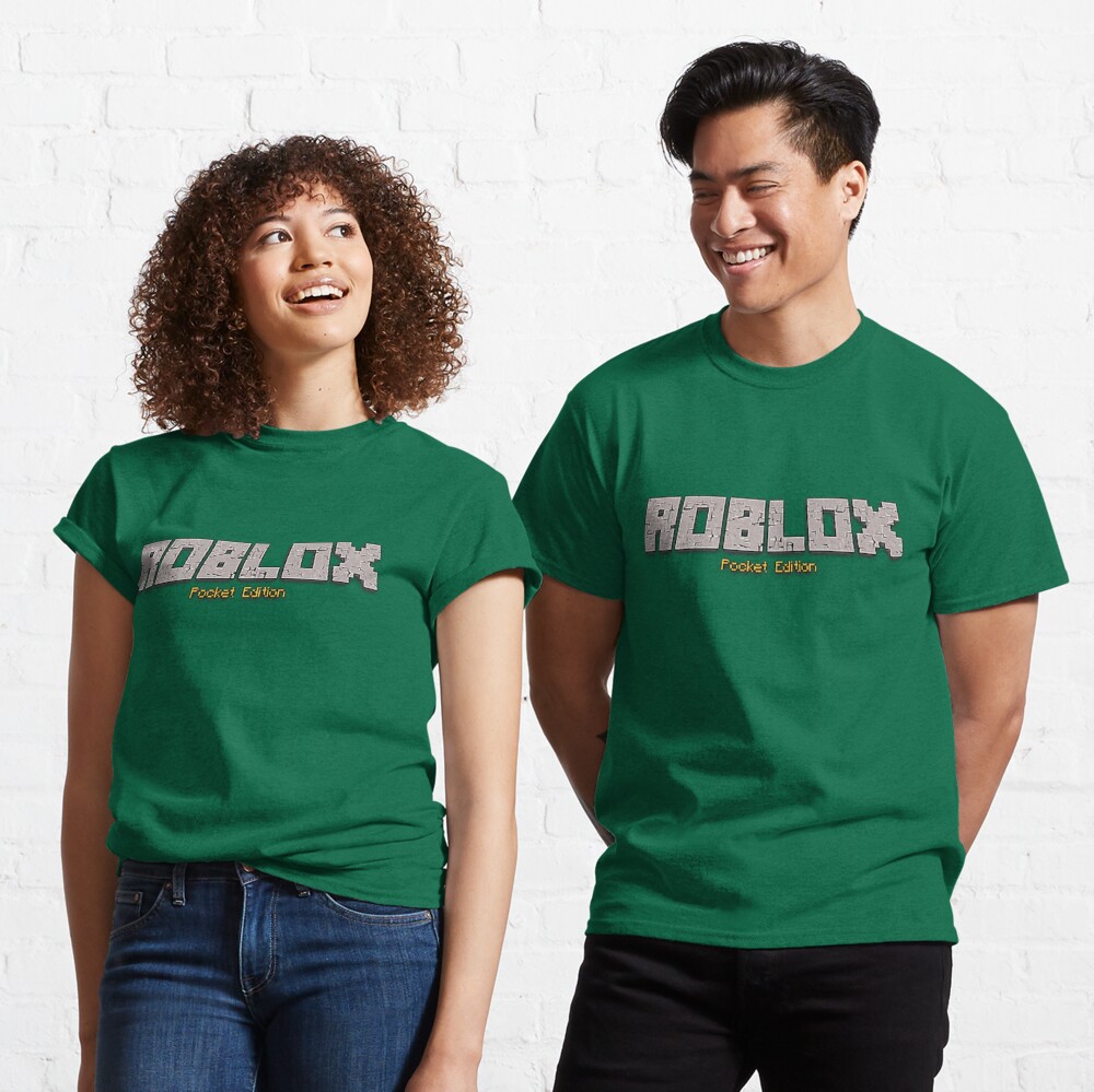 Roblox Pocket Edition Minecraft Logo T Shirt By Thkh Designs Redbubble - minecraft logo shirt roblox