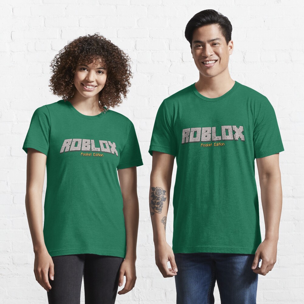Roblox Pocket Edition Minecraft Logo T Shirt By Thkh Designs Redbubble - roblox senpai shirt