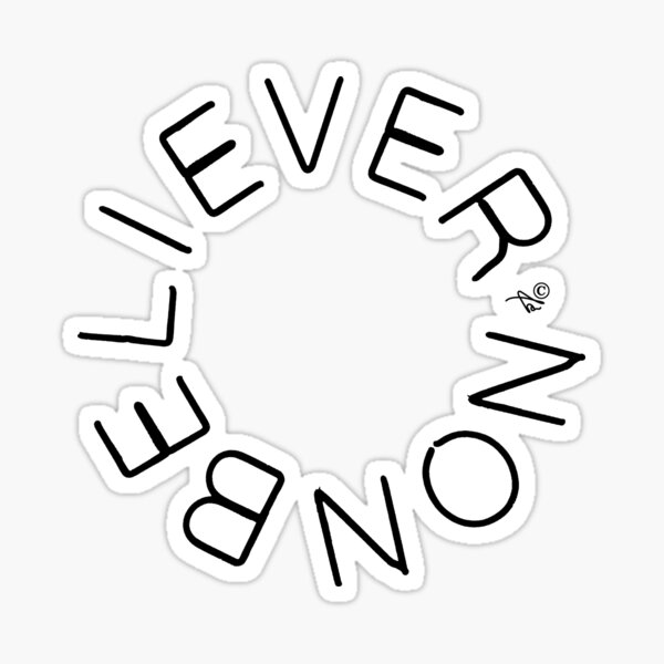 Nonbeliever circle Sticker