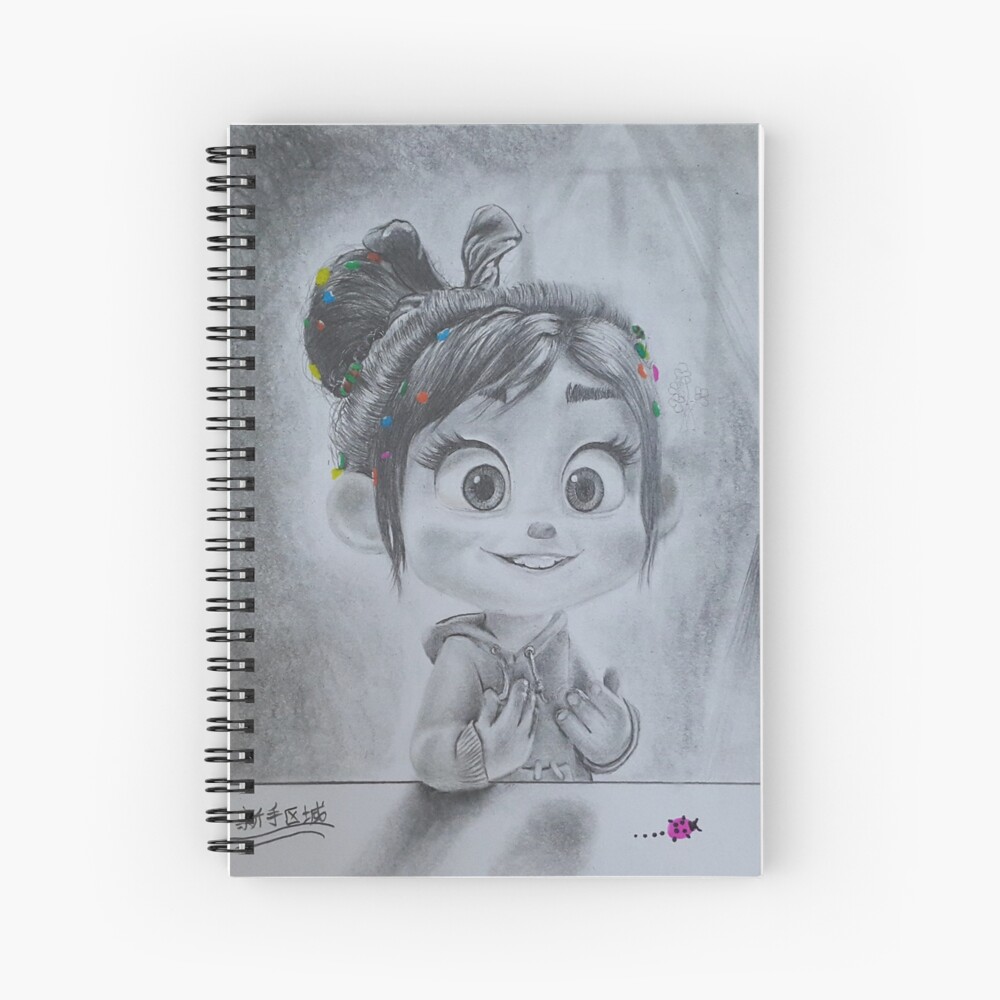 Vanellope Von Schweetz Sketch Fanart Xszone Spiral Notebook By Xszone Redbubble