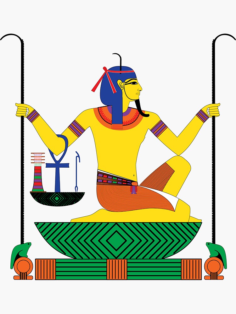 Heh Fresh Colors Egyptian Gods Goddesses And Deities Sticker By Freshthreadshop Redbubble