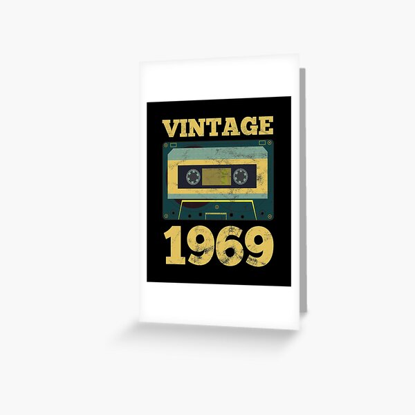 Vintage 1969 Retro Birth Year Birthday Gift Idea Greeting Card