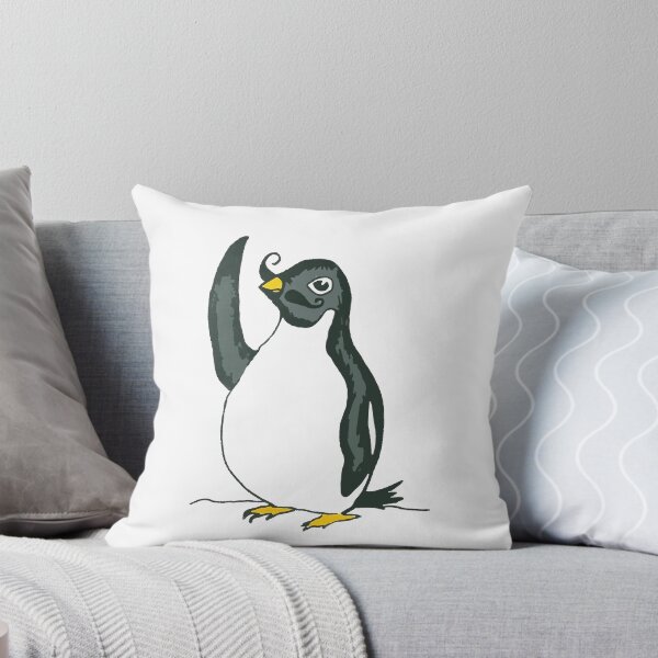 Item preview, Penguin Waving with Moustache designed and sold by KitCatCards.