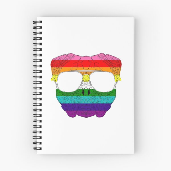 Item preview, Pug Dog Face Gay Pride Rainbow with Sunglasses designed and sold by phoxydesign.