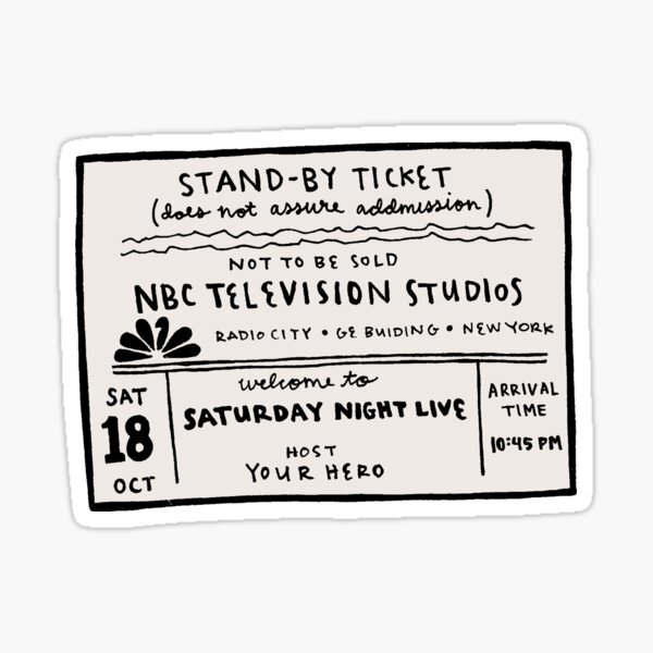 SNL Ticket Sticker