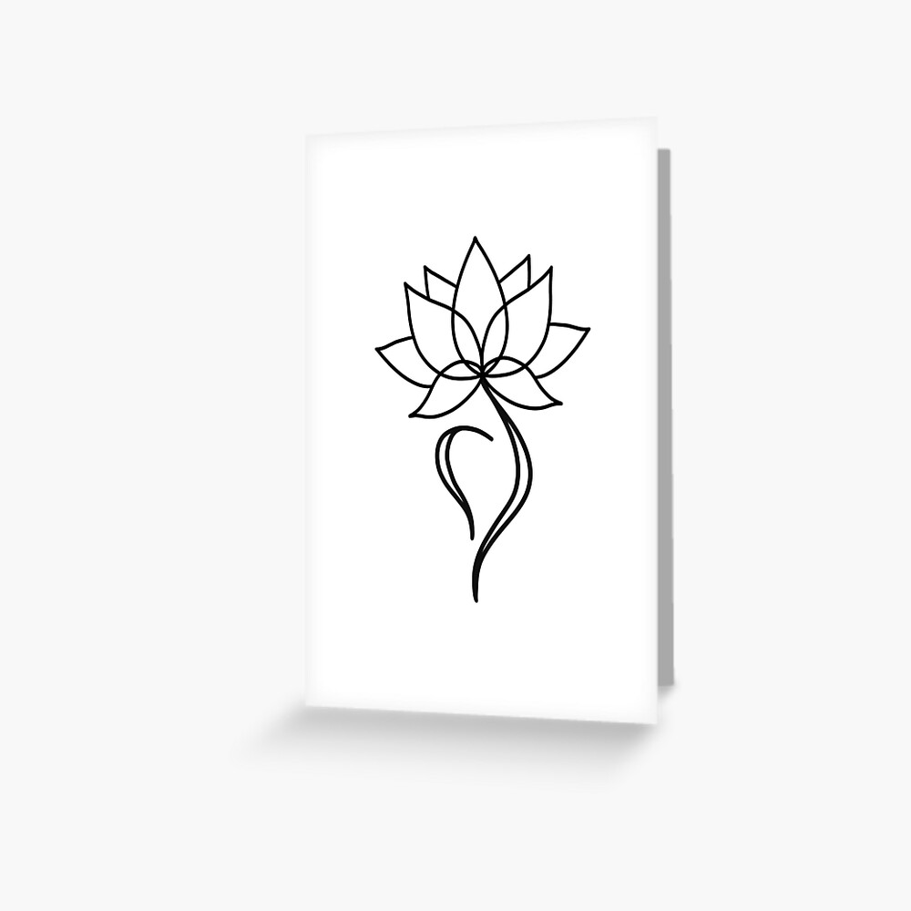 Neda Symbol Lotus Flower Greeting Card By Mshem Redbubble