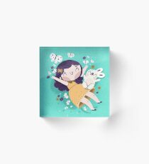 Free falling Acrylic Block