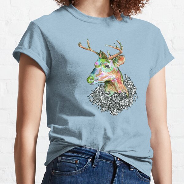 Red Buck T-Shirt: Deer Medicine, Doe Gentleness Perception, Spirit Animal,  Totem 