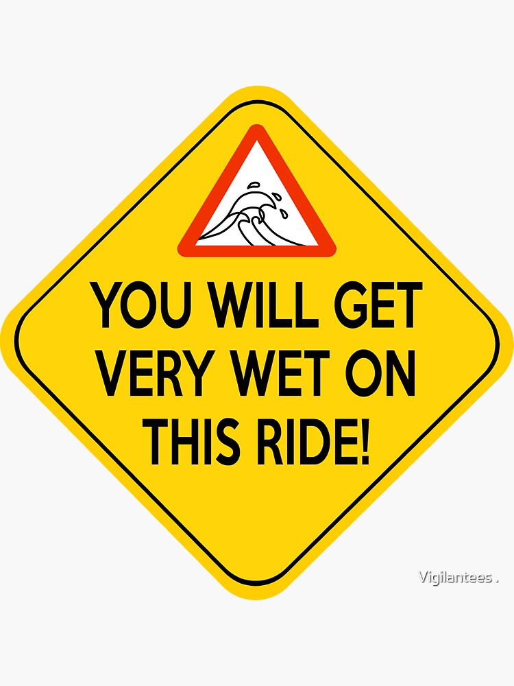 "Wet ride" Sticker for Sale by Sam Vere Redbubble