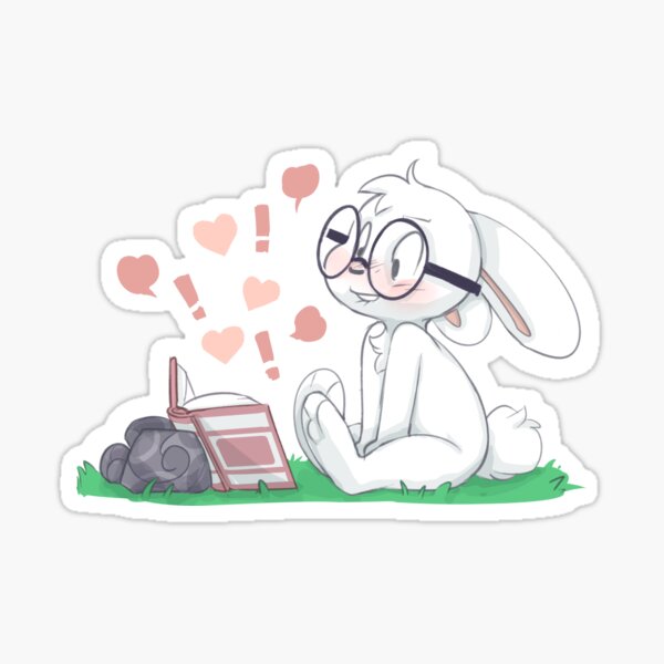 Dirty Bunny - Hearts and Exclamation Marks Sticker