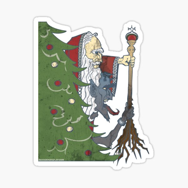 Krampus and St. Nicklaus Sticker