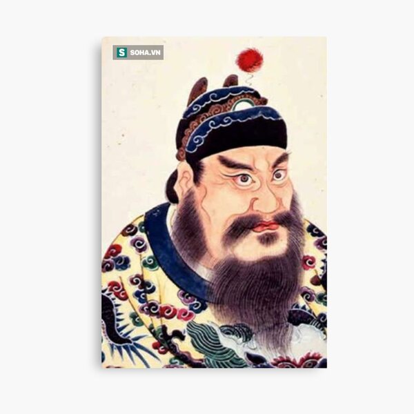 Emperor of China #portrait, #lid, #people, #adult, veil, beard, mustache, cap, one, illustration Canvas Print