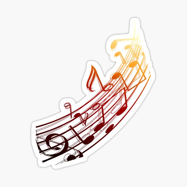 "Music Notes" Sticker by WyldFyre1016 Redbubble