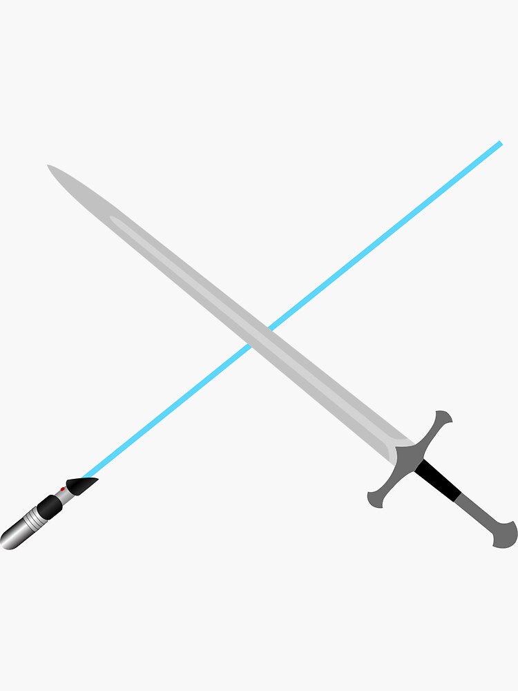 lightsaber-vs-sword-sticker-for-sale-by-nico-invincible-redbubble