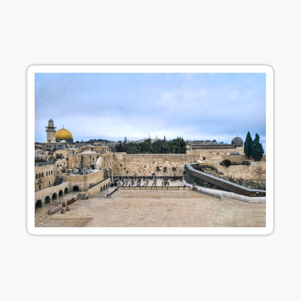 Jerusalem and the western wall Sticker
