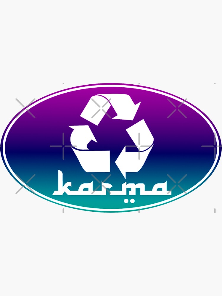 "Recycle KARMA Sticker" Sticker by robotface Redbubble