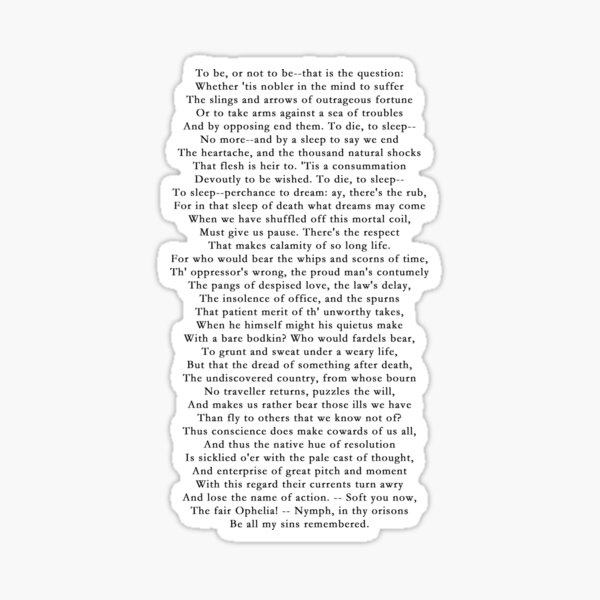 Item preview, Hamlet's Soliloquy  designed and sold by ohsotorix3.