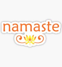 Orange Namaste Sticker