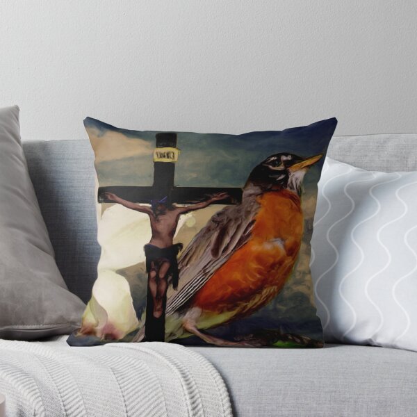 Item preview, Legend of the Dogwood - Easter Robin Crucifix Religious Art A510 designed and sold by byNicol.