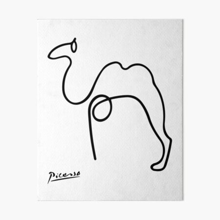Pablo Picasso Camel Artwork T Shirt, Reproduction Sketch Art Board Print