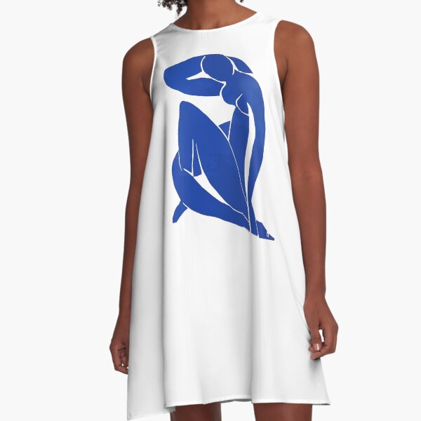 Henri Matisse - Blue Nude 1952 - Original Artwork Reproduction A-Line Dress