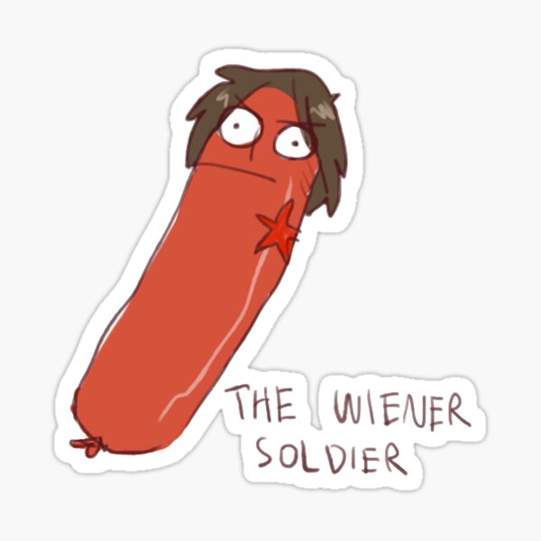 wiener soldier Sticker