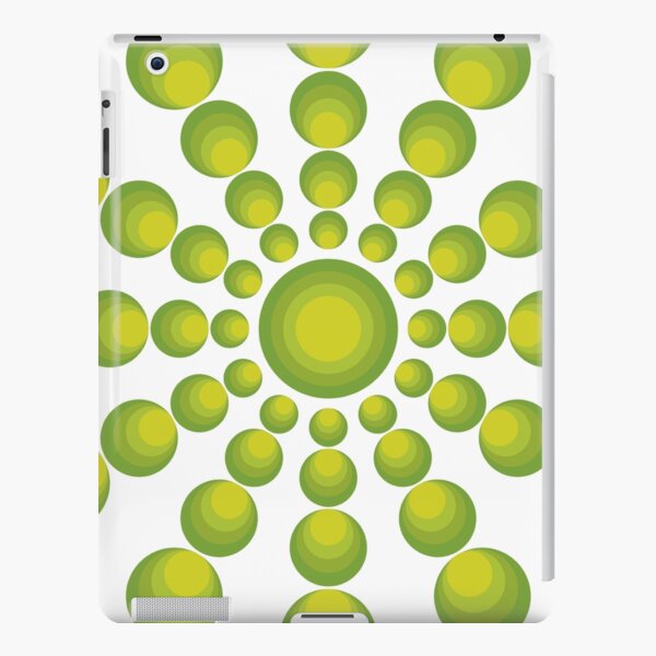 Grüne Kreise im 70er Style iPad – Leichte Hülle