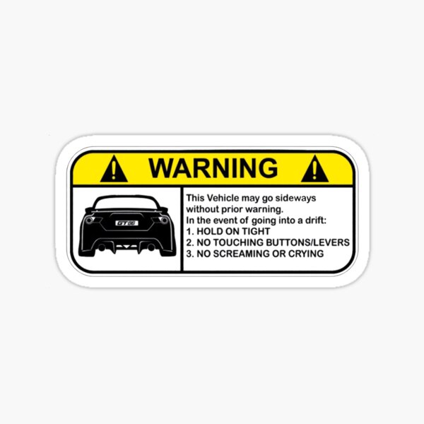 Vehicle Rules Safety Warning Sticker Adhesive Funny Dash Hood JDM